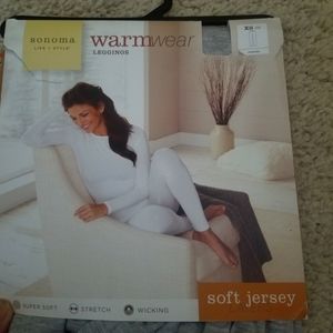 Sonoma Warm Wear Jersey Leggings Gray XS 2 NWT